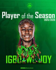 NWFL: Igbokwe voted Nasarawa United’s Player of the Season